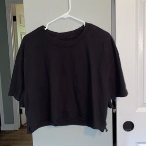 black urban outfitters oversized cropped tee